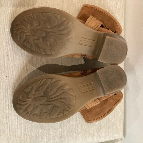 EARTH Sz 6.5 Lina  Arlington Western Style Leather Stacked Heel Ankle Boots - Picture 11 of 12